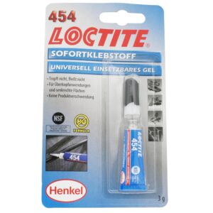 Loctite 454 Universal-Sofortklebstoff, tropffreies Gel, transparent, 3 g Tube
