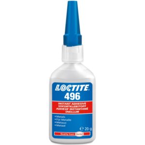 Loctite 496 CA Sofortklebstoff für Metalle mit niedriger Viskosität, klar, 20 g
