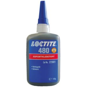 Loctite 480 gehärteter Sofortklebstoff, schwarz, 100-g-Flasche
