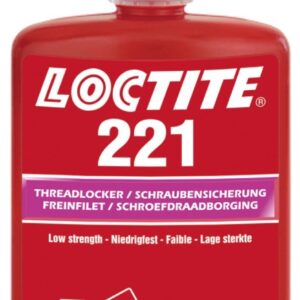 Loctite 221 Schraubensicherung für kleine Schrauben, geringe Festigkeit, violett, 250 ml