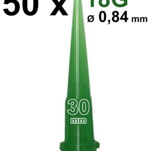 Loctite 97222 Set mit 50 PE-Dosiernadeln mit konischer Spitze 18G grün