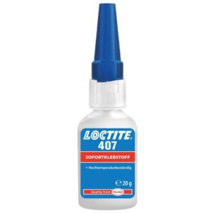 Loctite 407 CA Sekundenkleber, Sekundenkleber, hitzebeständig, 20-g-Flasche