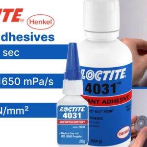 Loctite 4031 MED Cyanacrylat-Sofortkleber mit geringer Blüte und geringem Geruch, 454 g