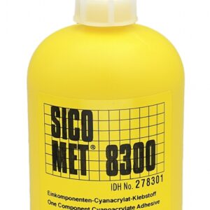 Sicomet 8300 Cyanacrylat-Sofortklebstoff, hochfest, klar, 500 g