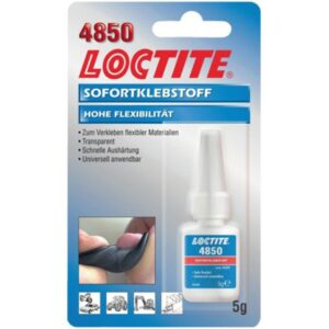 Loctite 4850 Flexibler und biegsamer Sofortklebstoff, transparent, 5-g-Flasche
