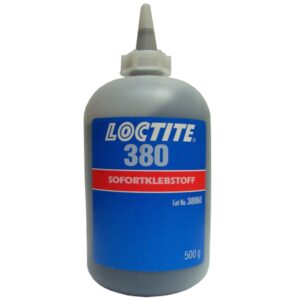 Loctite 380E Black Max CA Sekundenkleber, gehärtet, niedrige Viskosität, 500 g
